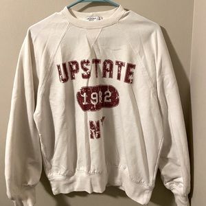 White crew neck “oversized” sweatshirt (Arizona Jean Co.) Never worn!!